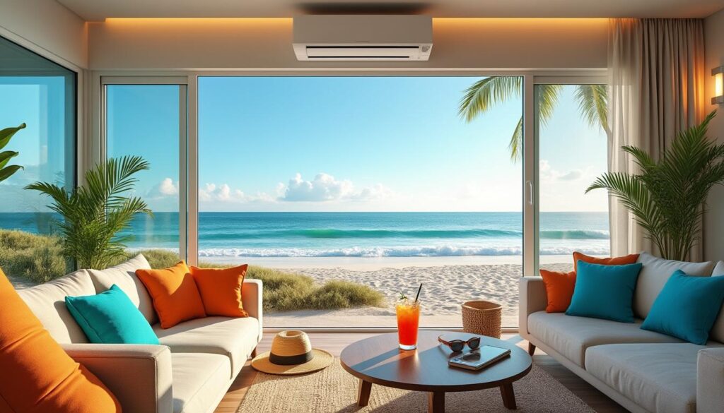 découvrez comment créer un scénario « retour de plage » en automatisant la climatisation et l’éclairage pour un accueil rafraîchissant et confortable à la maison après une journée au bord de la mer.