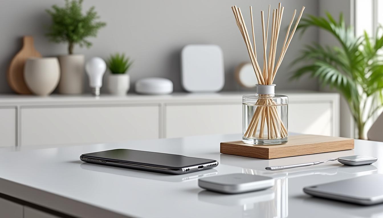 découvrez comment automatiser la diffusion d’un parfum d’ambiance dès votre arrivée à la maison, pour profiter d’une atmosphère agréable et accueillante sans effort.