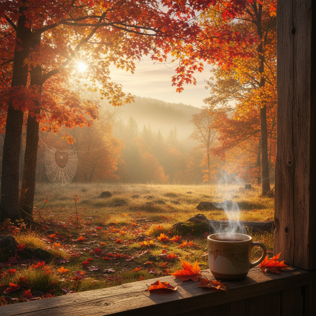 découvrez comment créer un scénario chaleureux "matin d’automne" avec une lumière douce et une tasse de café fumante pour une ambiance cocooning et apaisante.