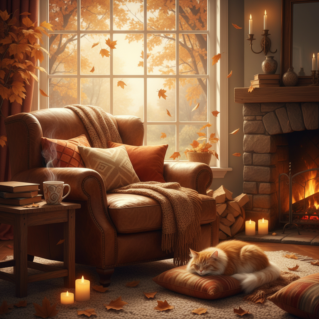 découvrez comment créer un scénario chaleureux 'matin d’automne' en combinant une lumière douce et une ambiance café pour une atmosphère cosy et inspirante.