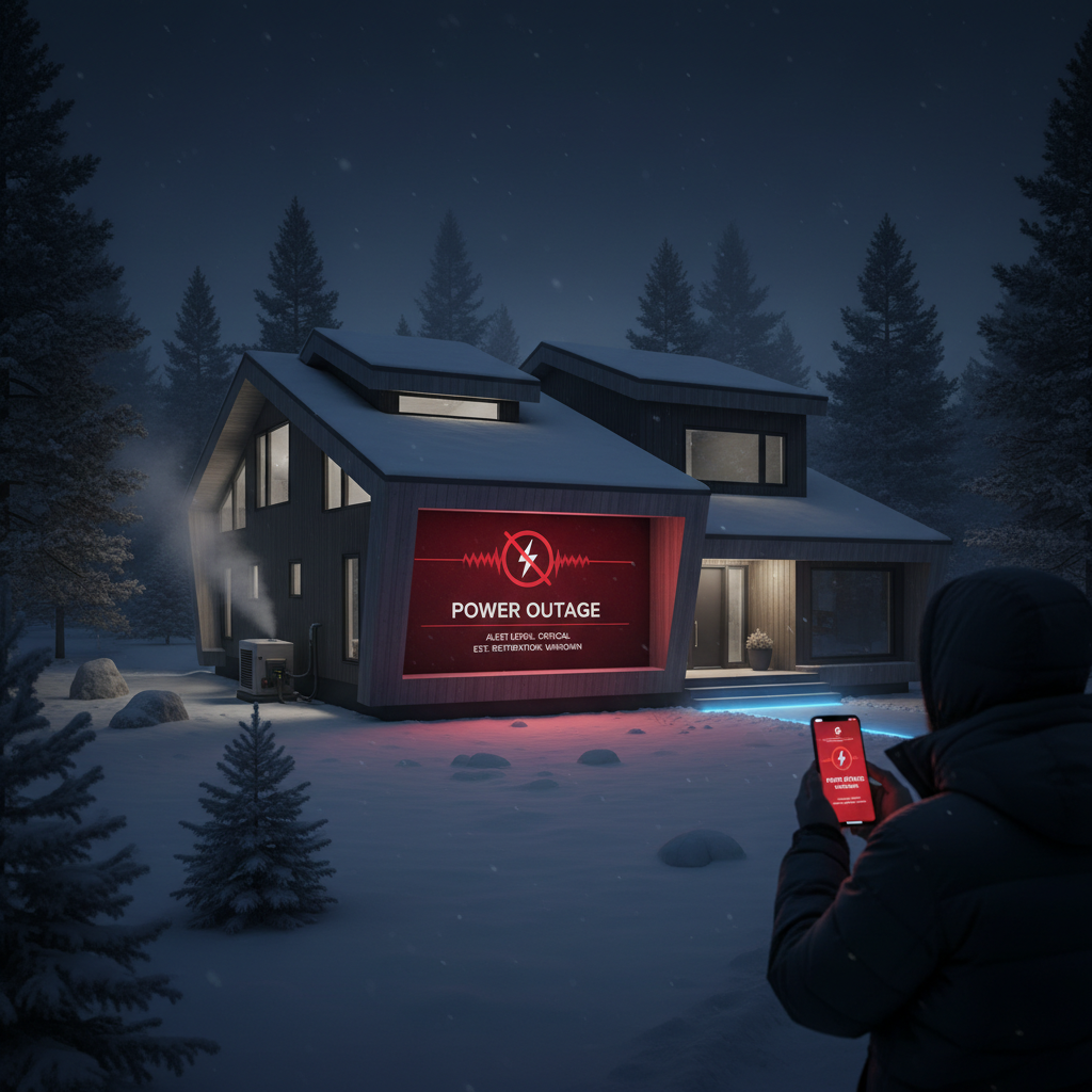 recevez une alerte instantanée en cas de coupure électrique pendant votre absence pour garantir la sécurité de votre domicile et la protection de vos équipements.