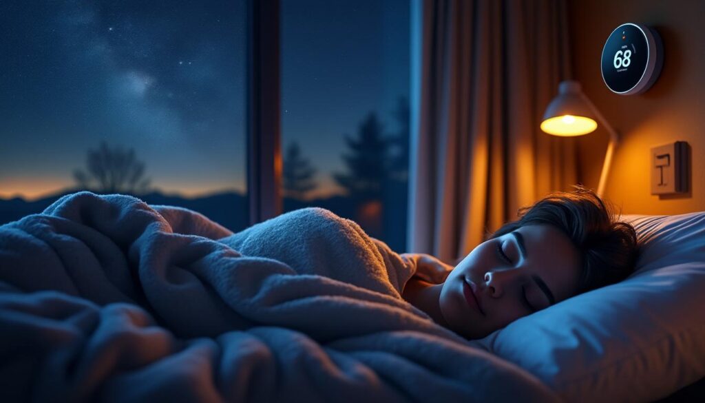 découvrez comment gérer la température de nuit pour économiser de l'énergie tout en restant bien au chaud, sans avoir à grelotter pendant votre sommeil.