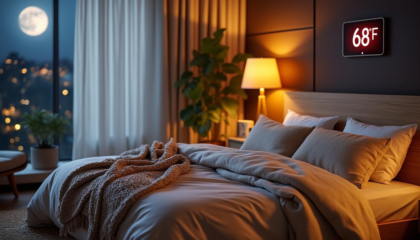 découvrez comment ajuster la température de votre chambre la nuit pour réaliser des économies d'énergie tout en restant bien au chaud sans avoir froid.